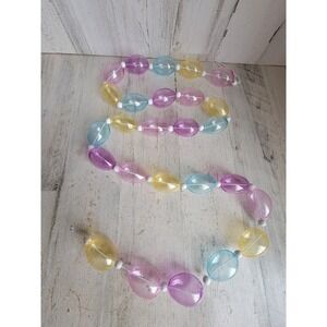 Easter plastic bubble egg garland pastel spring home decor figure